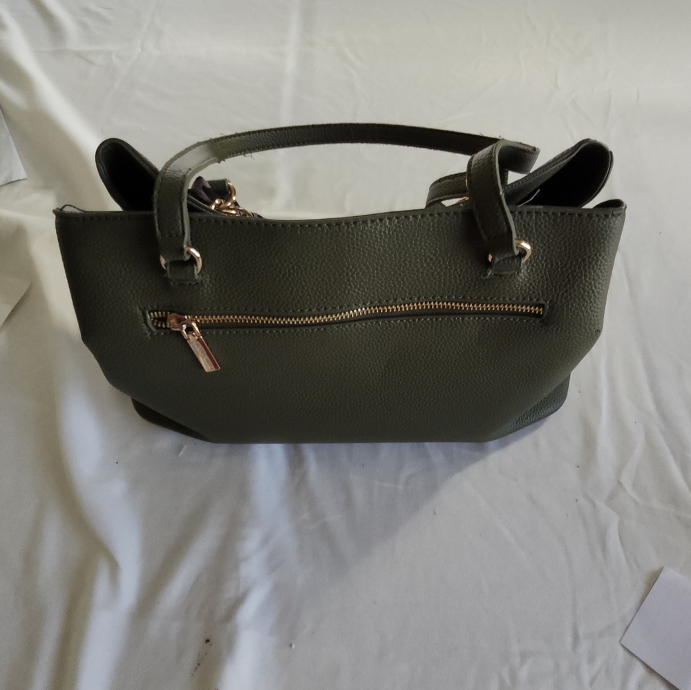 Anne Klein Elegant Green Tote Bag with Gold Chain - Picture 4 of 6